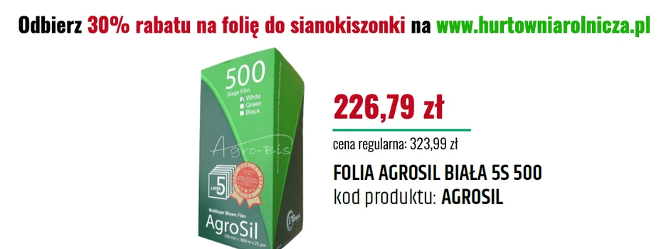 Okazja dla Prenumeratorów top agrar Polska! 30% zniżki na zakup folii do sianokiszonki!