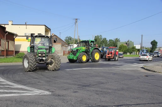 Rondo w Piotrkowie Trybunalskim, protest rolników AgroUnii