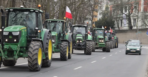 Rolnicy na ulicach Szczecina.